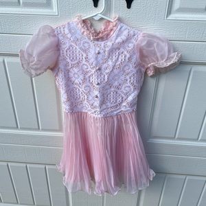 Disney Sears VINTAGE Winnie the Pooh Girls 6 Beautiful Lace Dress